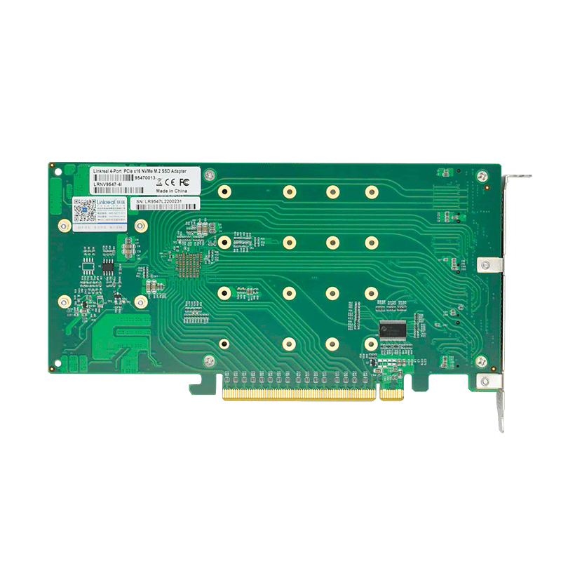 LINKREAL Factory LRNV9547-4I Quad PCIe 3.0 X16 M.2 NVMe SSD Switch Controller Adapter Card