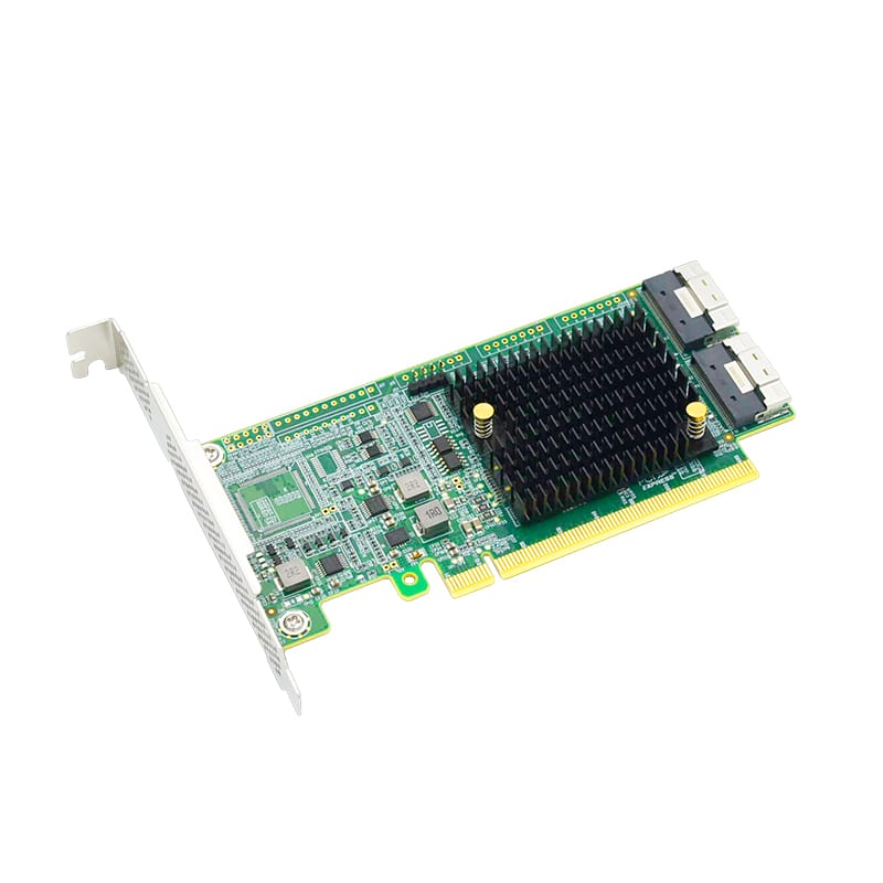 LRNV9F24 PCIe 4.0 X16 to TwoSlimSAS SFF-8654 8i Retimer Adapter Card