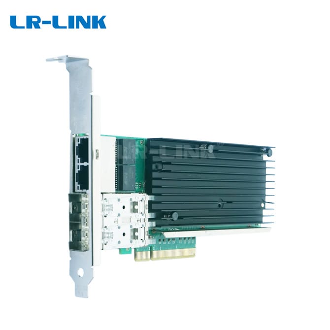 LRLINK PCIe X8 Quad-port 10G SFP+ & Copper Dual Port Hybrid Ethernet Network Adapter Card Based on Intel X710