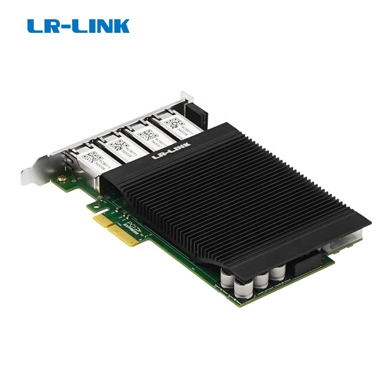 LR-LINK LRES2004PT-POE PCIe X4 Quad-port 802.3at PoE+ Gigabit Vision Frame Grabber Card