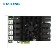 LR-LINK PCIe 3.0 X4 Quad-port 5G POE+ Vision Framer Grabber Card Marvell AQC111C Machine Vision