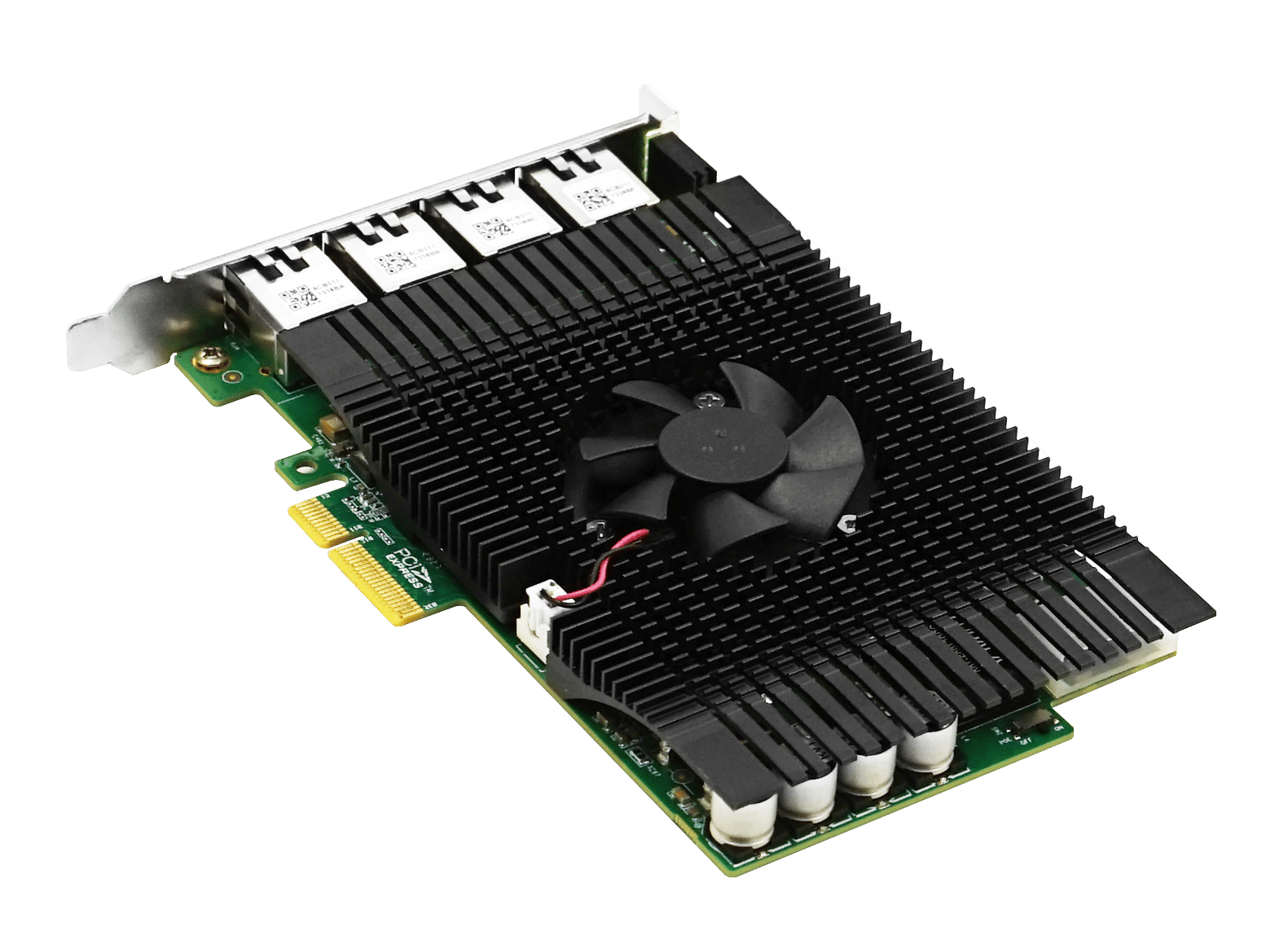 LR-LINK PCIe 3.0 X4 Quad-port 5G POE+ Vision Framer Grabber Card Marvell AQC111C Machine Vision