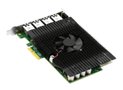 LR-LINK PCIe 3.0 X4 Quad-port 5G POE+ Vision Framer Grabber Card Marvell AQC111C Machine Vision