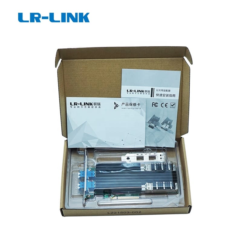 LR-LINK LRES1022PF-BP-LR PCIe X8 Dual-port 10G Single-mode Single-channel Bypass Ethernet Card