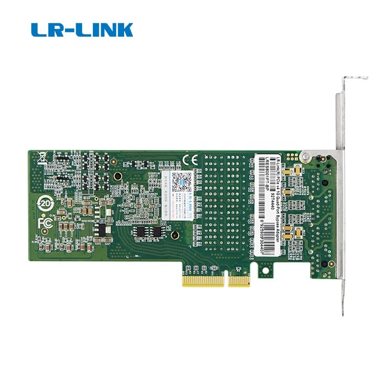 LR-LINK LRES8001PT-BP PCIe X4 Quad-Port Copper Gigabit Dual Bypass Ethernet Network Adapter