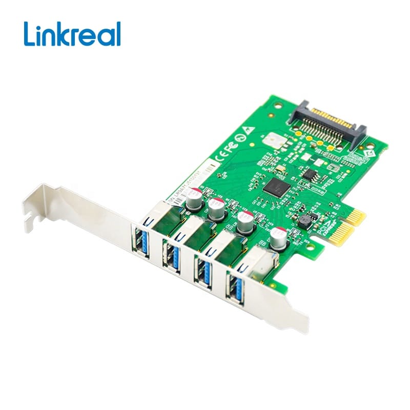 Linkreal LRSU9A71-4A 4 Port PCIe X1 USB3.0 5Gb Adapter