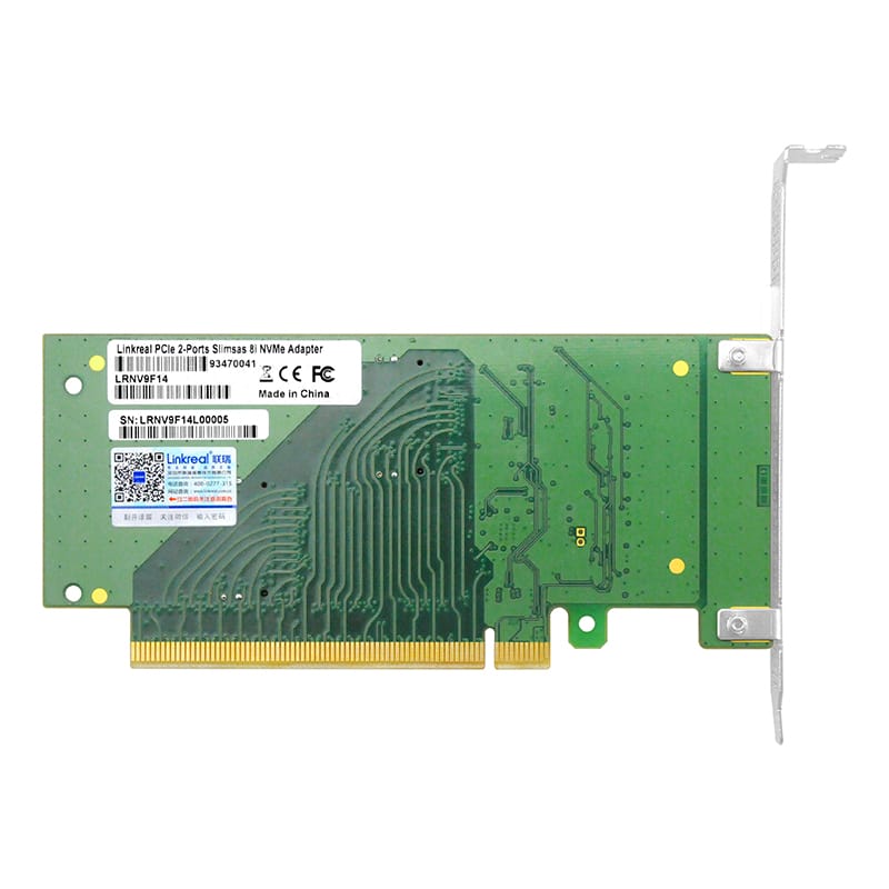 PCI Express 4.0 X16 to 2*SlimSAS SFF-8654 8i Adapter