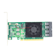PCIe 3.0 X16 to 4 Port SFF-8643 U.2 NVMe SSD Adapter