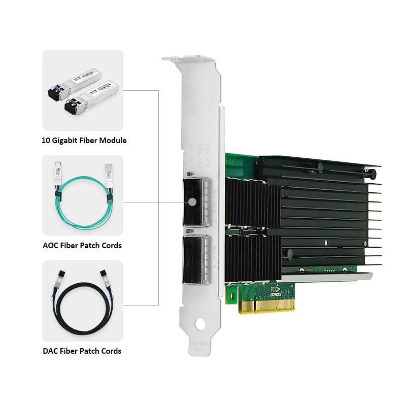 LREC9902BF-2QSFP+  Dual Port 40 Gigabit Ethernet  Fiber Card XL710BM2 Chip