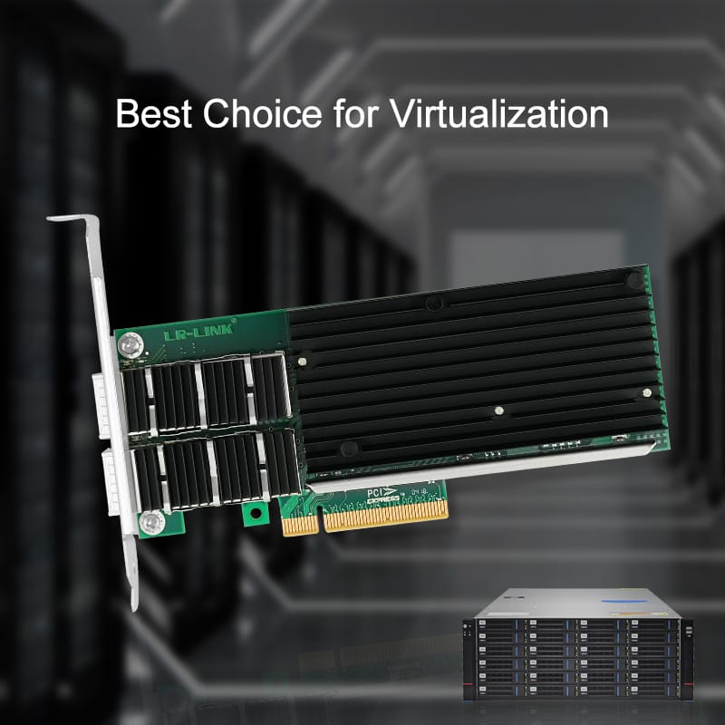 LREC9902BF-2QSFP+  Dual Port 40 Gigabit Ethernet  Fiber Card XL710BM2 Chip