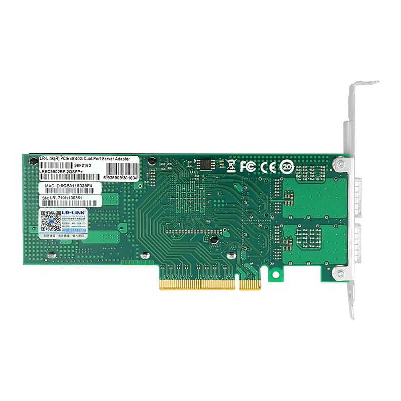 LREC9902BF-2QSFP+  Dual Port 40 Gigabit Ethernet  Fiber Card XL710BM2 Chip
