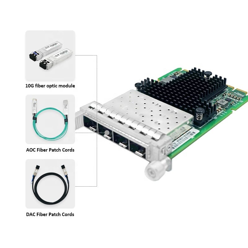 LR-LINK LRES3007PF-OCP  Quad-port OCP3.0 10G SFP+ Mezzanine Ethernet Network Adapter