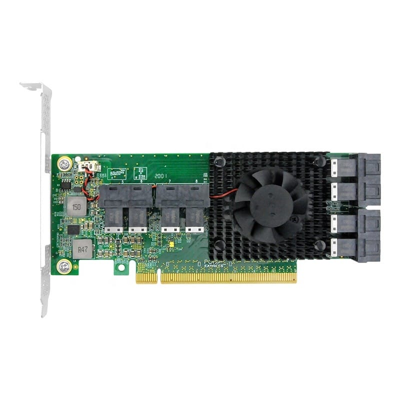 LRNV9349-8I PCIe 3.0 X16 to 8-Port SFF-8643 NVMe Adapter Card