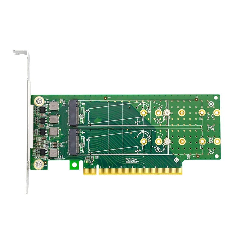 LRNV95NF-L PCIe X16 to 4 Port M.2 NVMe SSD Adapter
