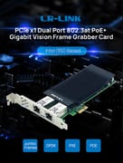 Lrlink Dual Port PCI Express Network Card PoE+1Gigabit Vision  Frame Grabber Card Ethernet Solution Nic