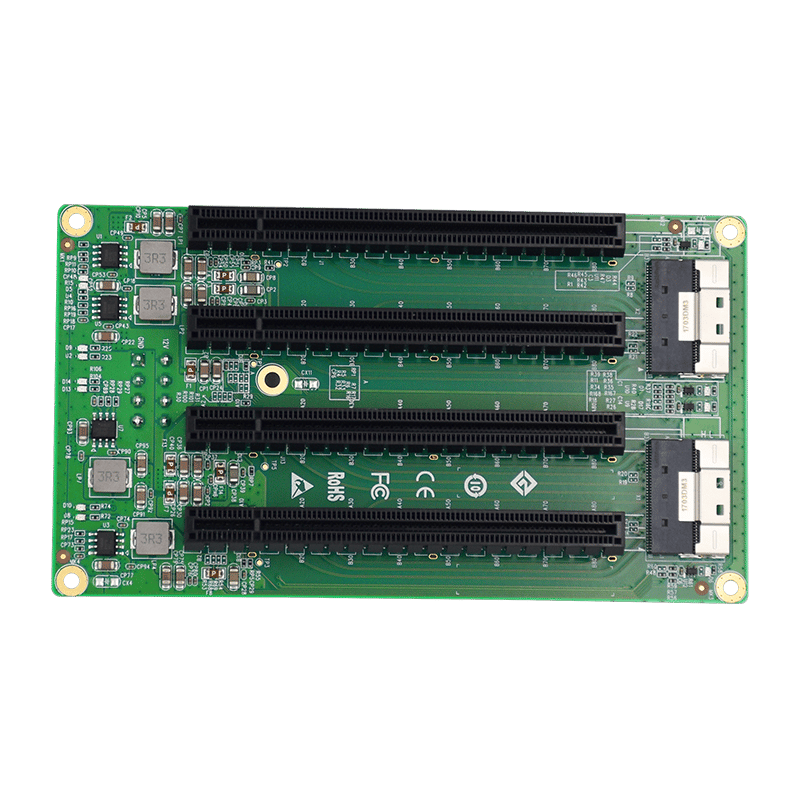 Linkreal LRFCF944 2 Port SFF-8654 to 4 PCIe X16 Slot Adapter