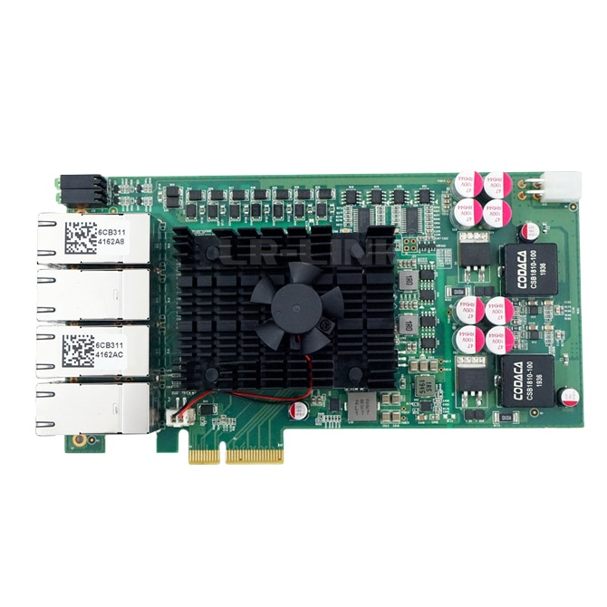 LRES2008PT-POE PCI Express X4 Gigabit 8-port RJ45 PoE Frame Grabber ...