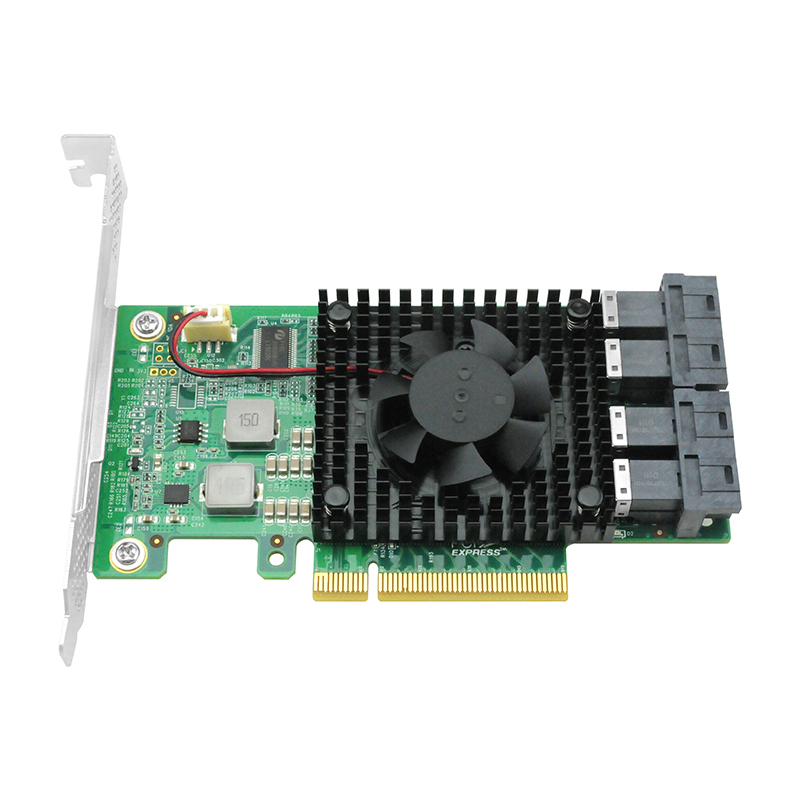 LRNV9347L-4I PCIe 3.0 X 8 to 4 Port SFF-8643 NVMe Switch Adapter PLX ...
