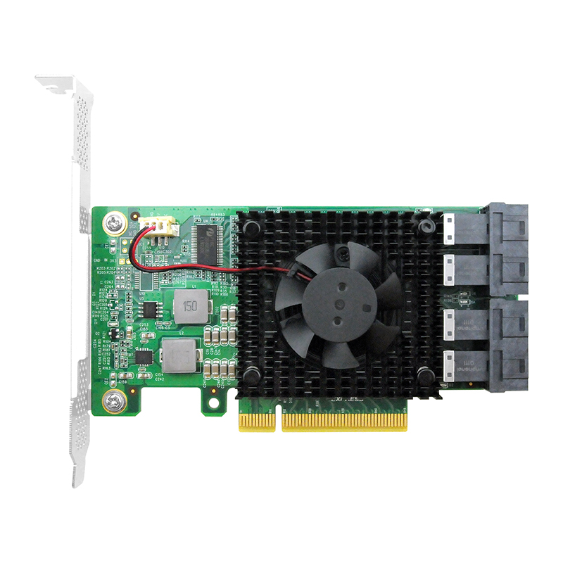 LRNV9347L-4I PCIe 3.0 X 8 to 4 Port SFF-8643 NVMe Switch Adapter PLX ...