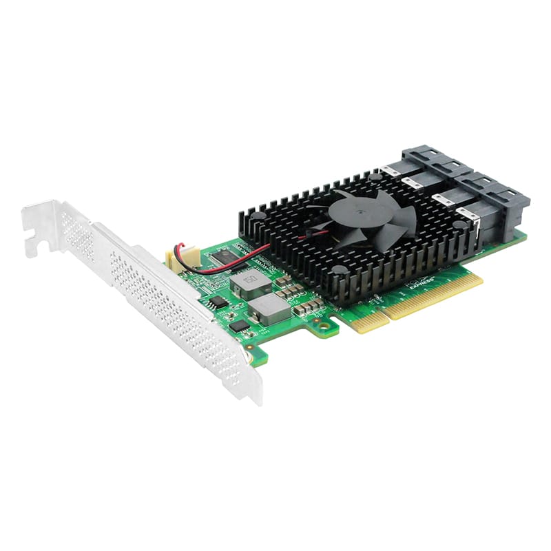 PCIe 3.0 X 8 to 4 Port SFF-8643 NVMe Switch Adapter PLX PEX8747