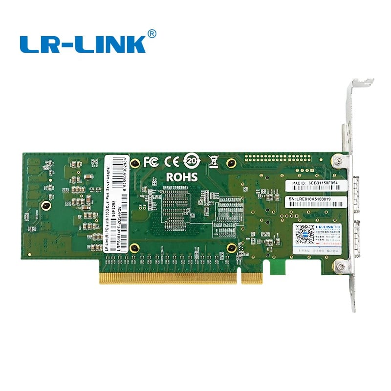 100Gbps Nics Network Interface Cards LRES1014PF-2QSFP28 Network Card 100G Server Adapter