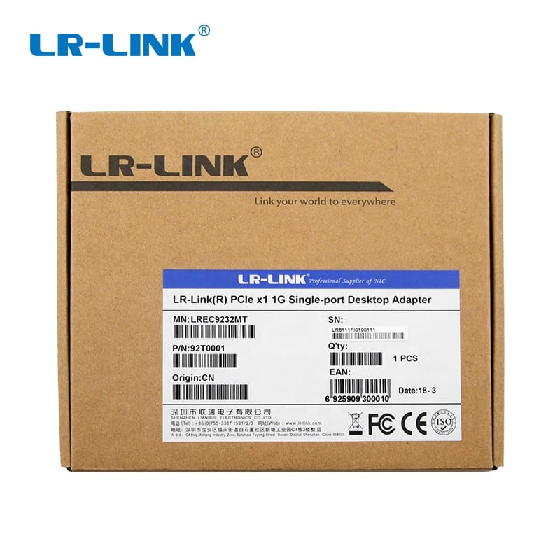 Realtek RTL8111F PCIe*1 Gigabit Single RJ45 Network Card