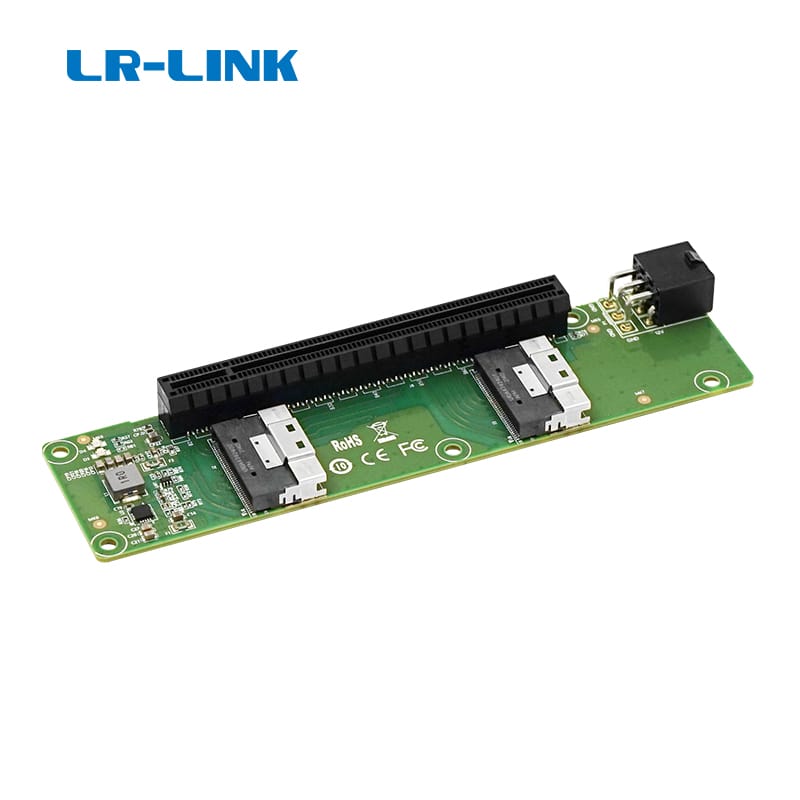LRFCF921 Dual-port Slimsas(SFF-8654 8I)to PCIe x16 converter