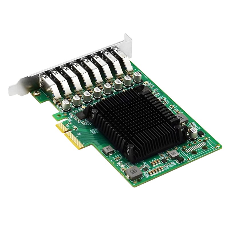 LRSU9A11-8A PCIe2.0 x4 8P Type A 5Gb USB 3.0 Adapter