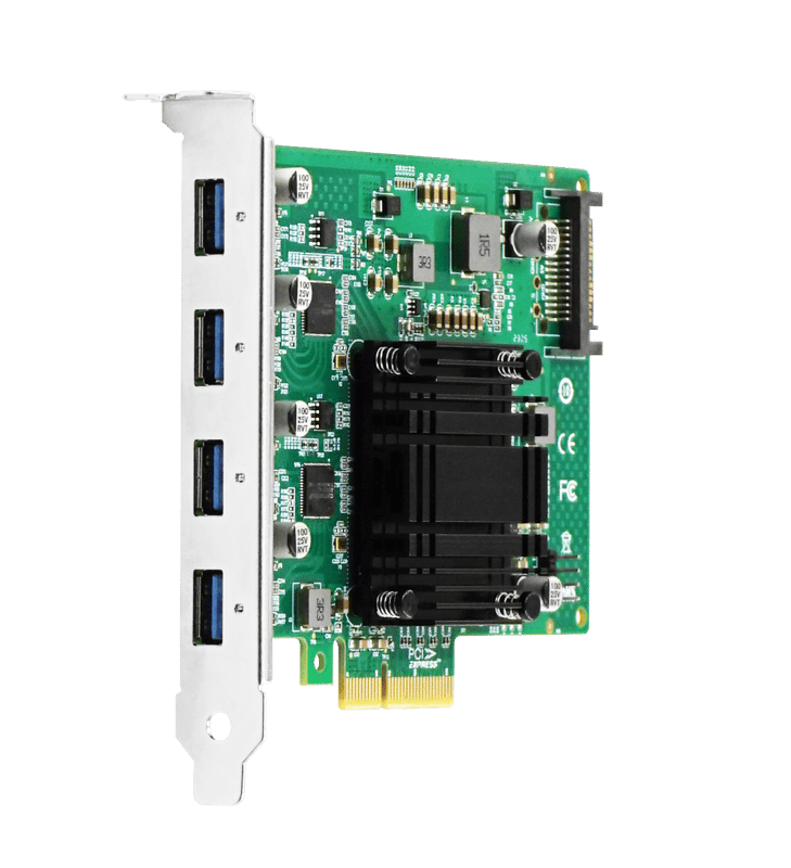 LRSU3A42-4A(3U) PCIe3.0 x4 4P Type A 10Gb USB 3.1 Adapter