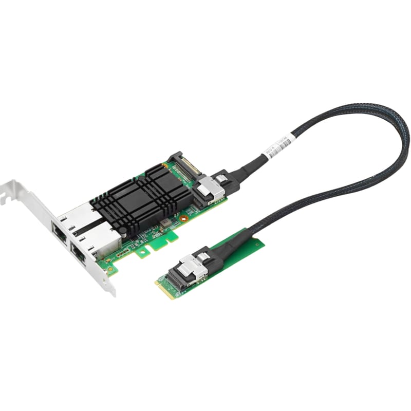 LRES2050PT-2RJ45 is 10G Dual-port to SFF-8087/M.2 Ethernet Network Adapter(Intel X550 Based)