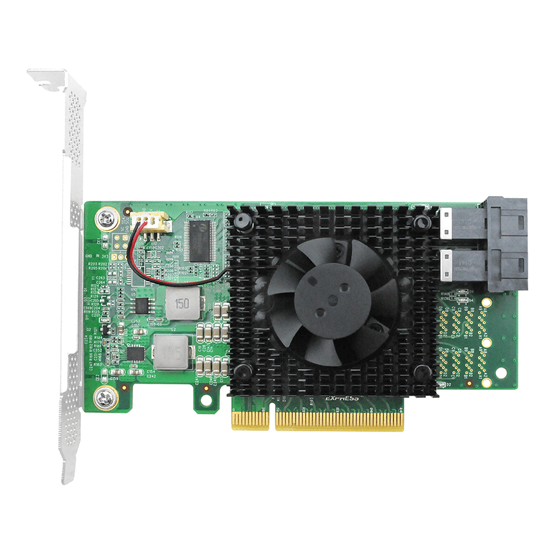 LRNV9347L-2I PCI Express 3.0 X8 to 2 X U.2 (SFF-8643) NVMe Switch Adapter Card