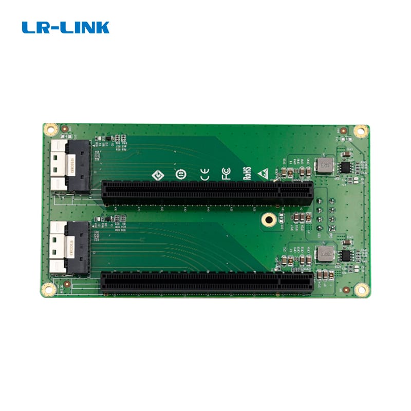 LRFCF922 2 Port SFF-8654 to 2 PCIe X16 Slot Adapter Expansion Card