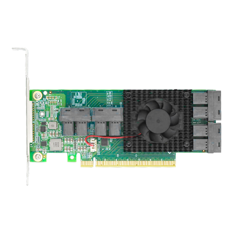 Plx Express LRNV9348-8I PCI Express X16 to 8 U.2 SFF-8643 NVMe SSD Adapter Card PLX ...