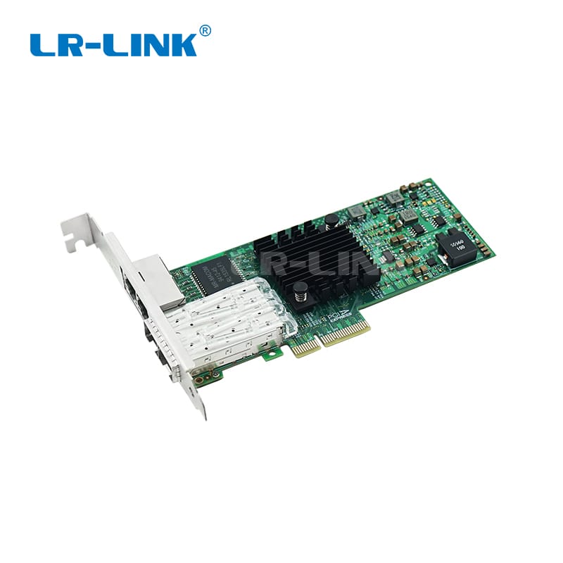 PCIe x4 Dual-Fiber & Dual-Copper Gigabit Ethernet Network Adapter (Base Intel I350)
