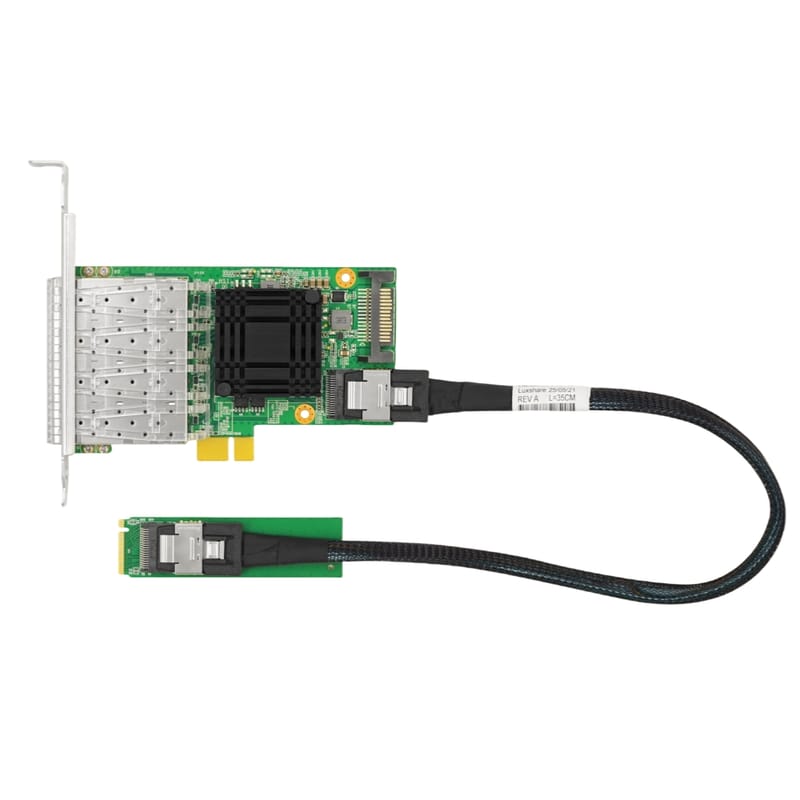 LRES2030PF-4SFP 1G Quad-port to SFF-8087/M.2 Ethernet Adapter (Intel I350 Based)