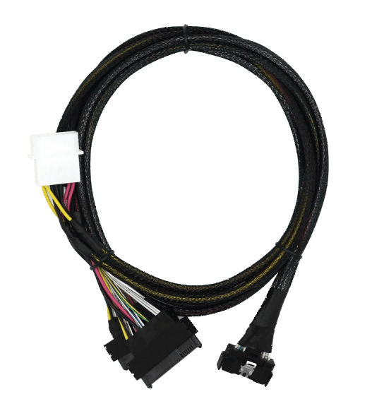 LRMCIOSF39(8i)-0.8M MCl0 x8 to 2x U.2 Straight with Sideband 80cm (PClE 5.0) Cable