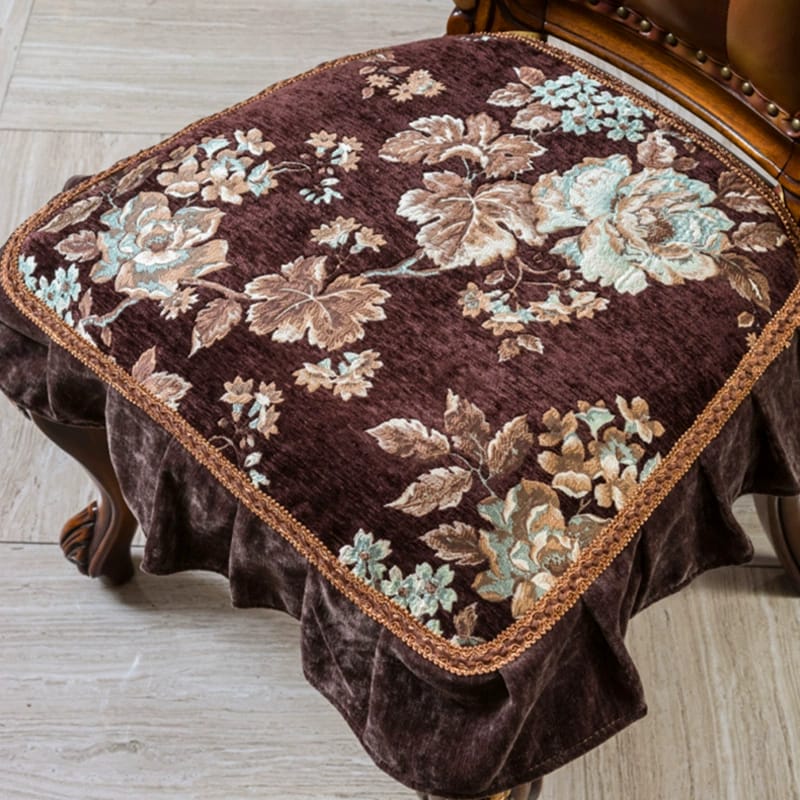 Chenille fabric high-grade European non-slip European American dining chair cushion, four-season universal chair cushion, chair cover