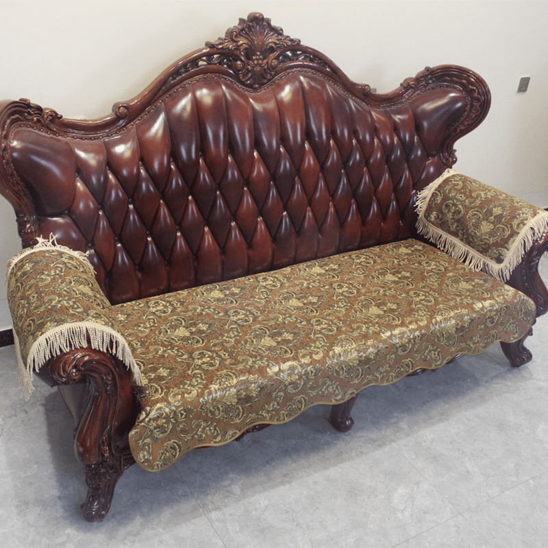 Chenille fabric high-grade European-American leather sofa, non-slip sofa cushion, all-season universal fabric sofa cover sofa cushion, sofa armrest towel, pillowcase can be customized
