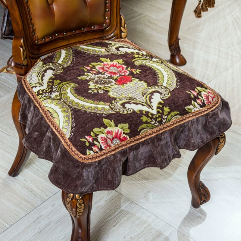 Chenille fabric high-grade European non-slip European American dining chair cushion, four-season universal chair cushion, chair cover