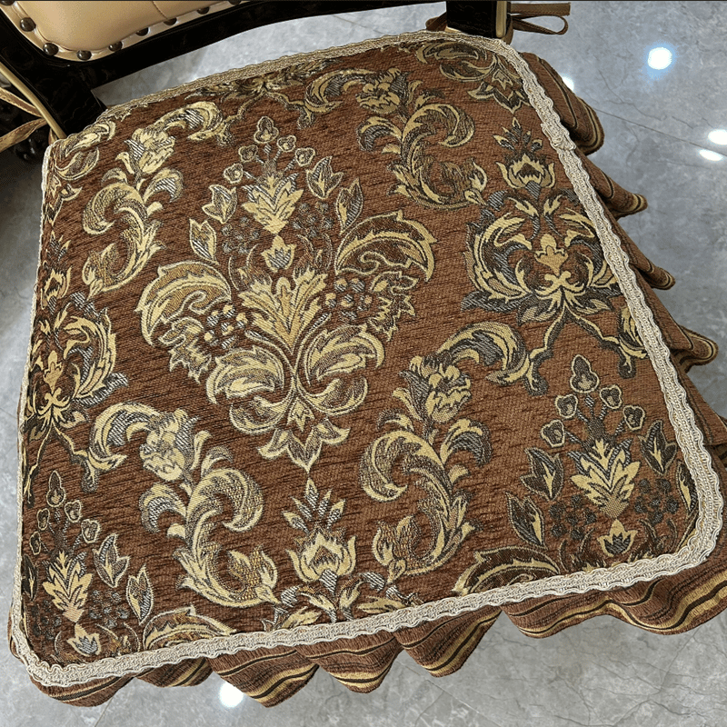 Chenille fabric high-grade European non-slip European American dining chair cushion, four-season universal chair cushion, chair cover
