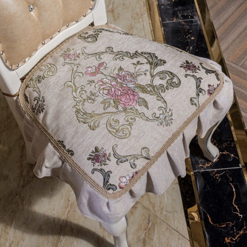 Chenille fabric high-grade European non-slip European American dining chair cushion, four-season universal chair cushion, chair cover