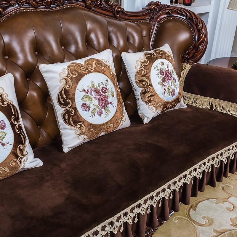 European sofa cover sofa cushion, American leather sofa non-slip sofa cushion, all-season universal fabric sofa cover sofa cushion, sofa armrest towel pillowcase, size can be customized