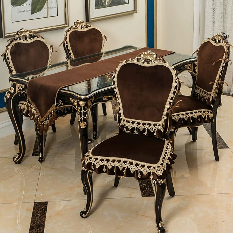 High-grade non-slip European-style American dining chair cushion, four-season universal chair cushion, chair cover, tablecloth, table runner,size can be customized