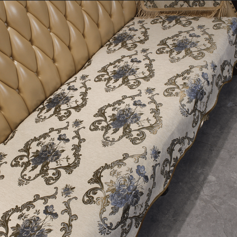 Chenille fabric high-grade European-American leather sofa, non-slip sofa cushion, all-season universal fabric sofa cover sofa cushion, sofa armrest towel, pillowcase can be customized