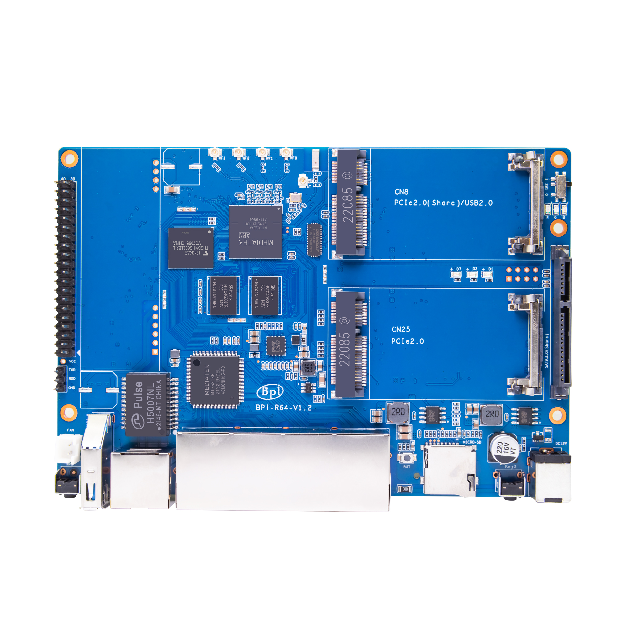 BPI-R64-V1.1 有線LANルーター BananaPI Banana Pi BPI-R64 Router Board MediaTek MT7622