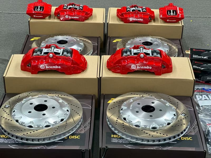 Brembo 6 pot 18z brake caliper kit with 355mm 380mm fit for 18 19 20 inch wheel 