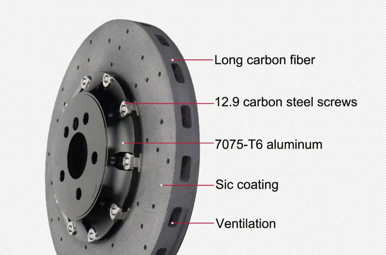 Carbon Ceramic Brake Disc 355 mm 380mm 390mm 400mm 420mm 440mm