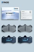 PAGID STREET+ compatible with AP7040,9040,9580,9581,9582 six-piston front brake pads D58