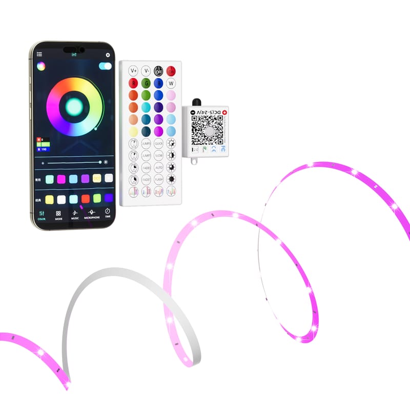 Bluetooth LED Strip Lights,  IP20 3535 RGB Color