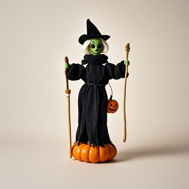 Retro witch-style figurine